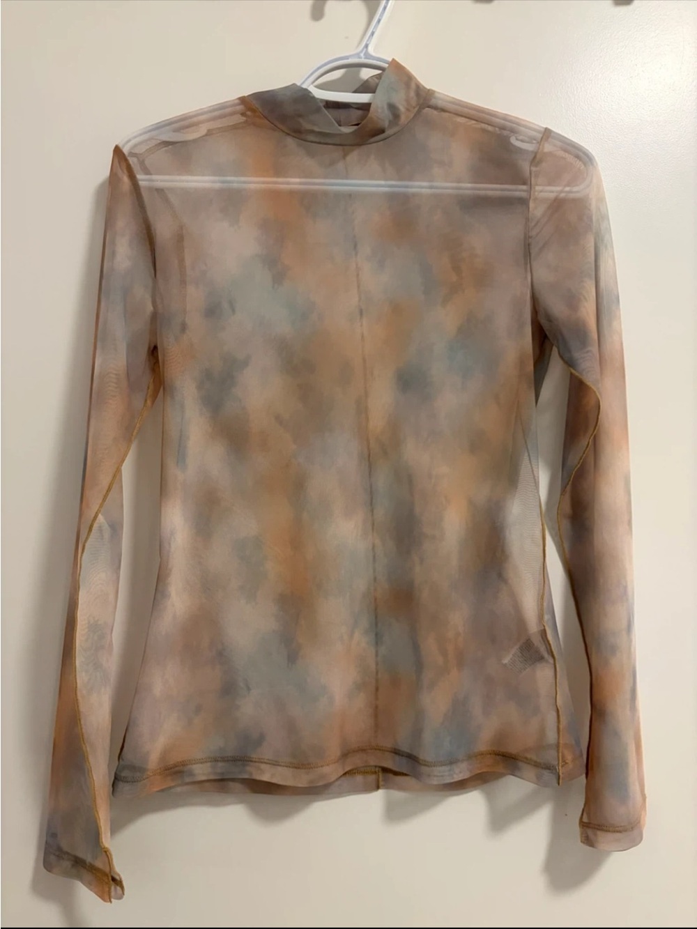 GU / Mesh Turtleneck Top - Size S